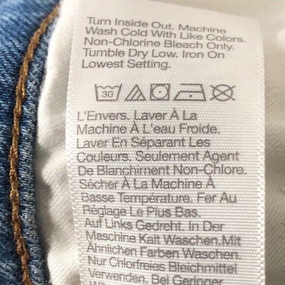 Madewell 26 Curvy Perfect Vintage Distressed Ripped Jeans High Waist Blue #NC352 - Picture 11 of 13